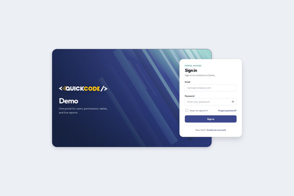 Admin portal login