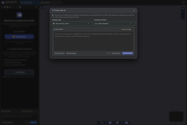 Create project with AI