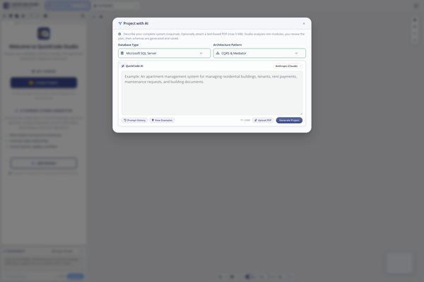 Create project with AI