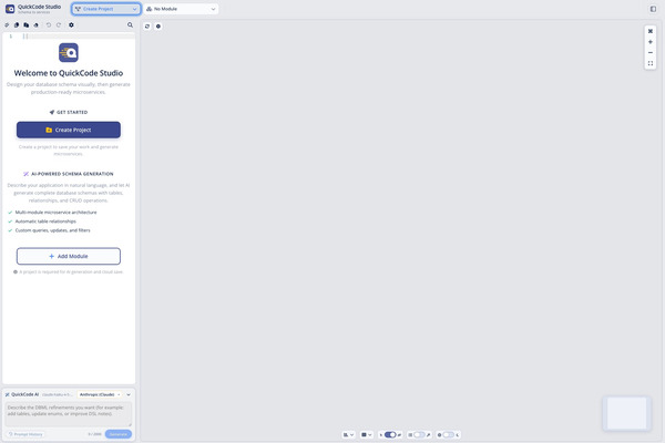 Empty project state