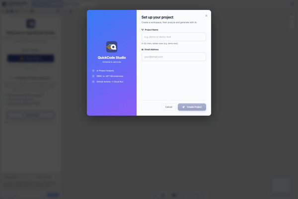 Create new project