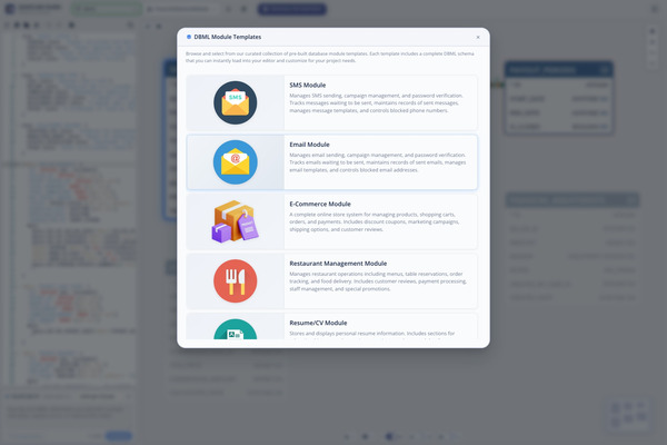 Module template gallery